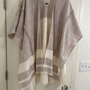 Universal Thread Open Front Stripe Fringe Tunic Kimono Cardigan--Fits Most